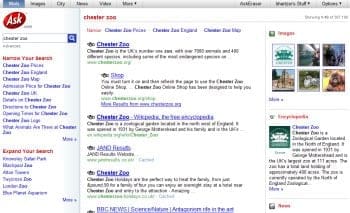 Ask.com Chester Zoo search Chester Zoo