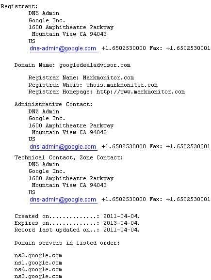 google-deal-advisor-domain-whois