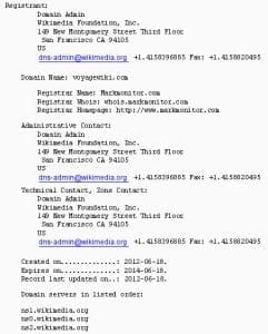 wikipedia domain name