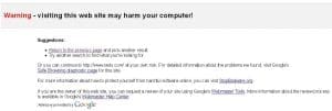 Google malware warning