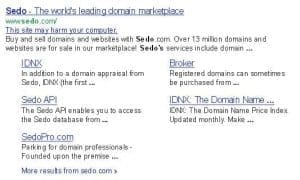 sedo malware warning