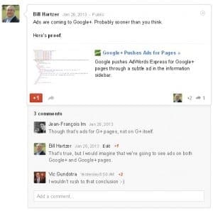 Google Plus Ads