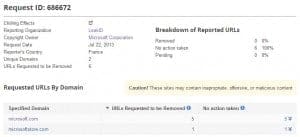microsoft dmca takedown