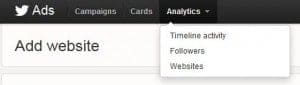 twitter analytics verify website