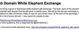 web domain white elephant