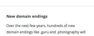 Google domain endings