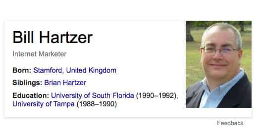 Bill Hartzer previous Knowledge Graph