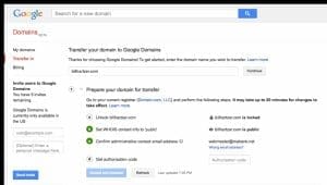 Google Domains Transfer process