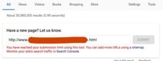 submit url to google