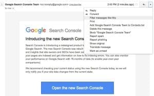 new google search console
