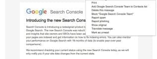 new google search console