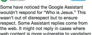 Google official statement