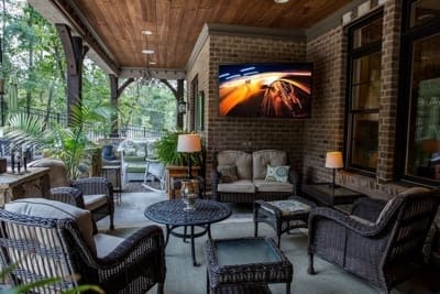 SunBriteTV on porch