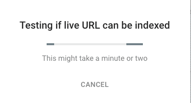 URL inspection tool check