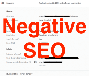 canonical tag negative SEO