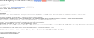 Google AdSense extortion