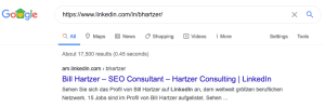 no results for www linkedin profile url