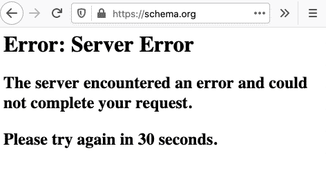 schema.org down