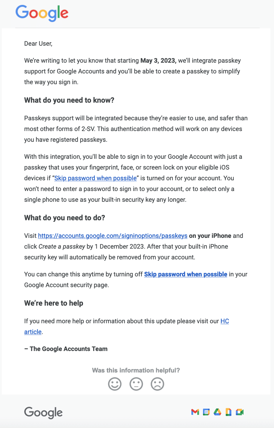 Google Passkey Support to Replace Built-In Security Key for Google Accounts