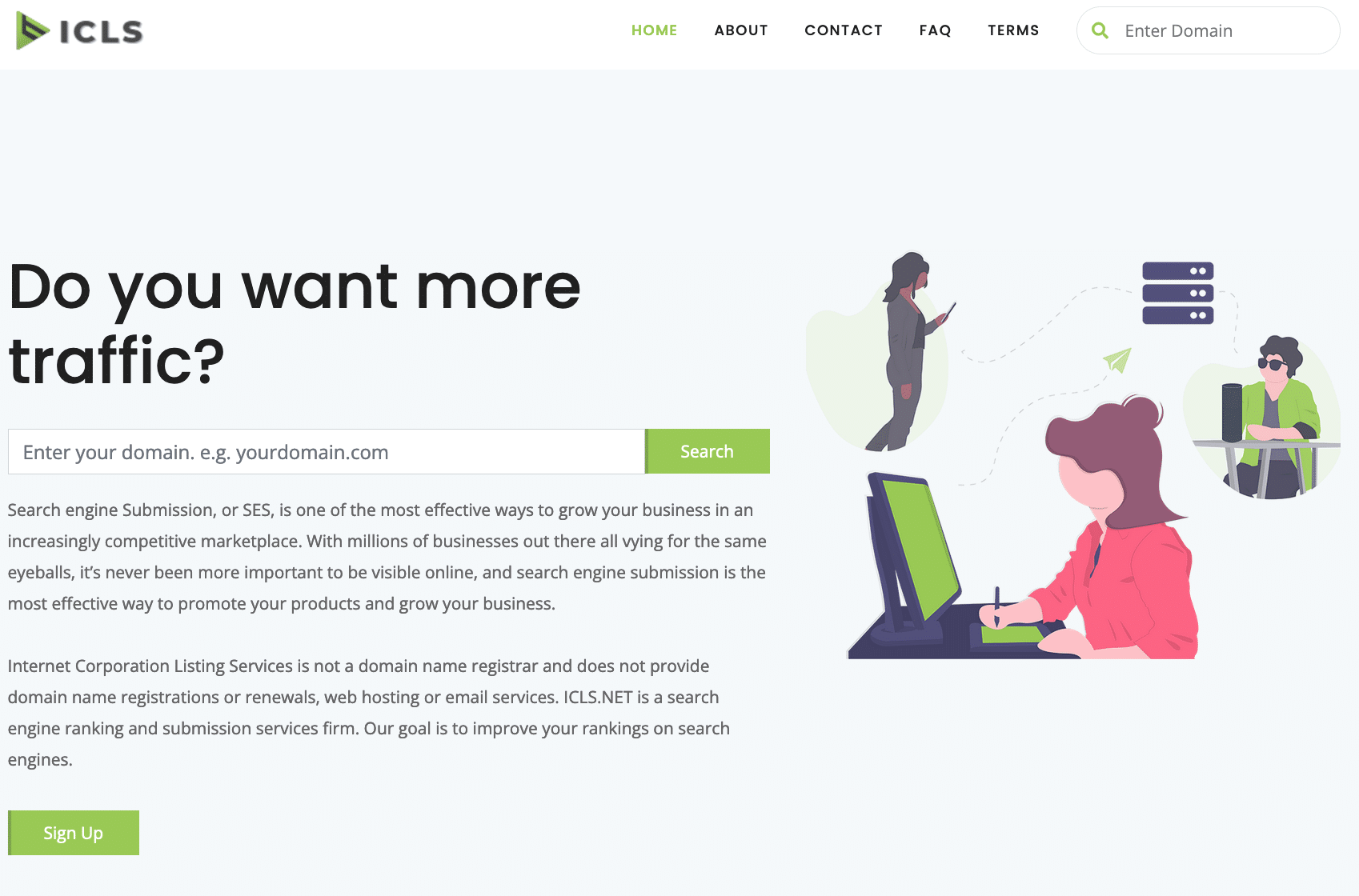 Internet Corporation Listing Service website