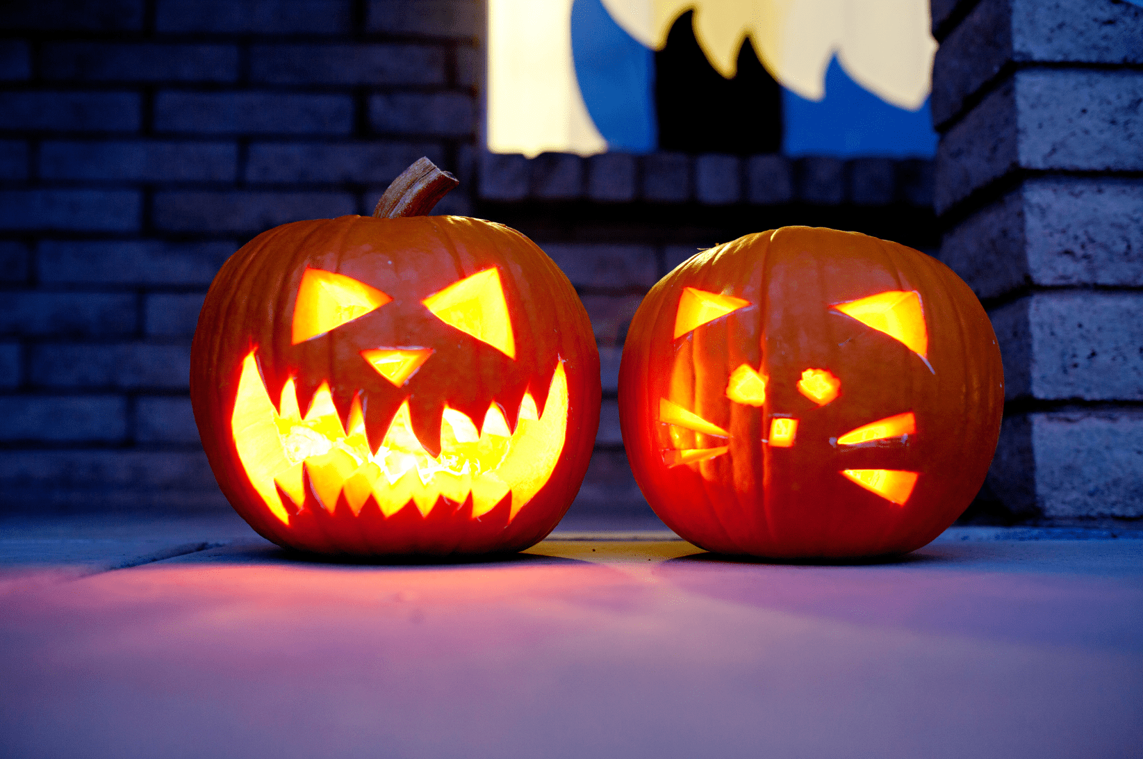 two pumpkins