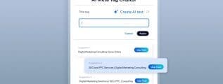 Wix AI Meta Tag Creator
