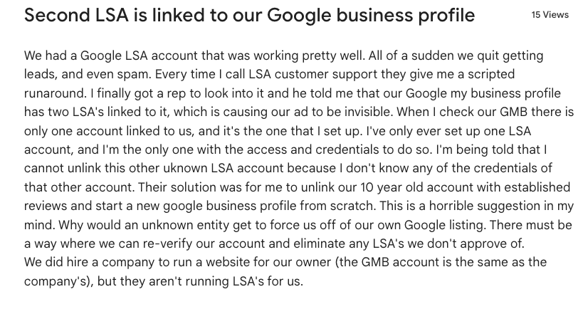 Google Local Service Ads Negative SEO