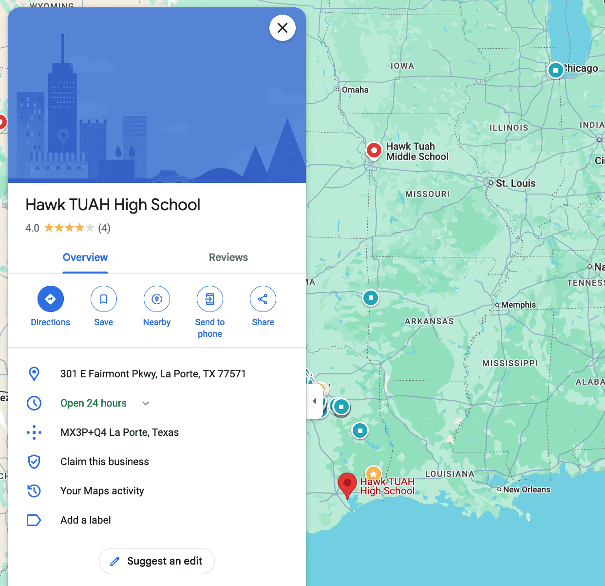 hawk tuah high school