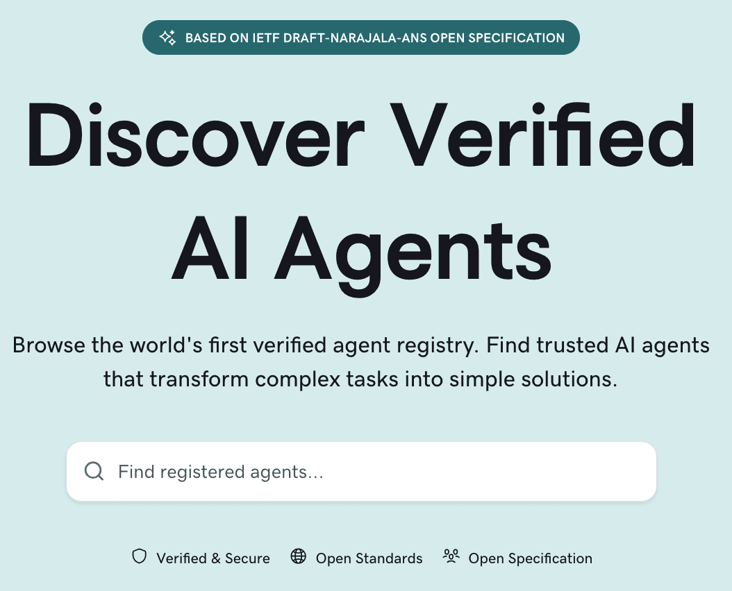godaddy ANS registry