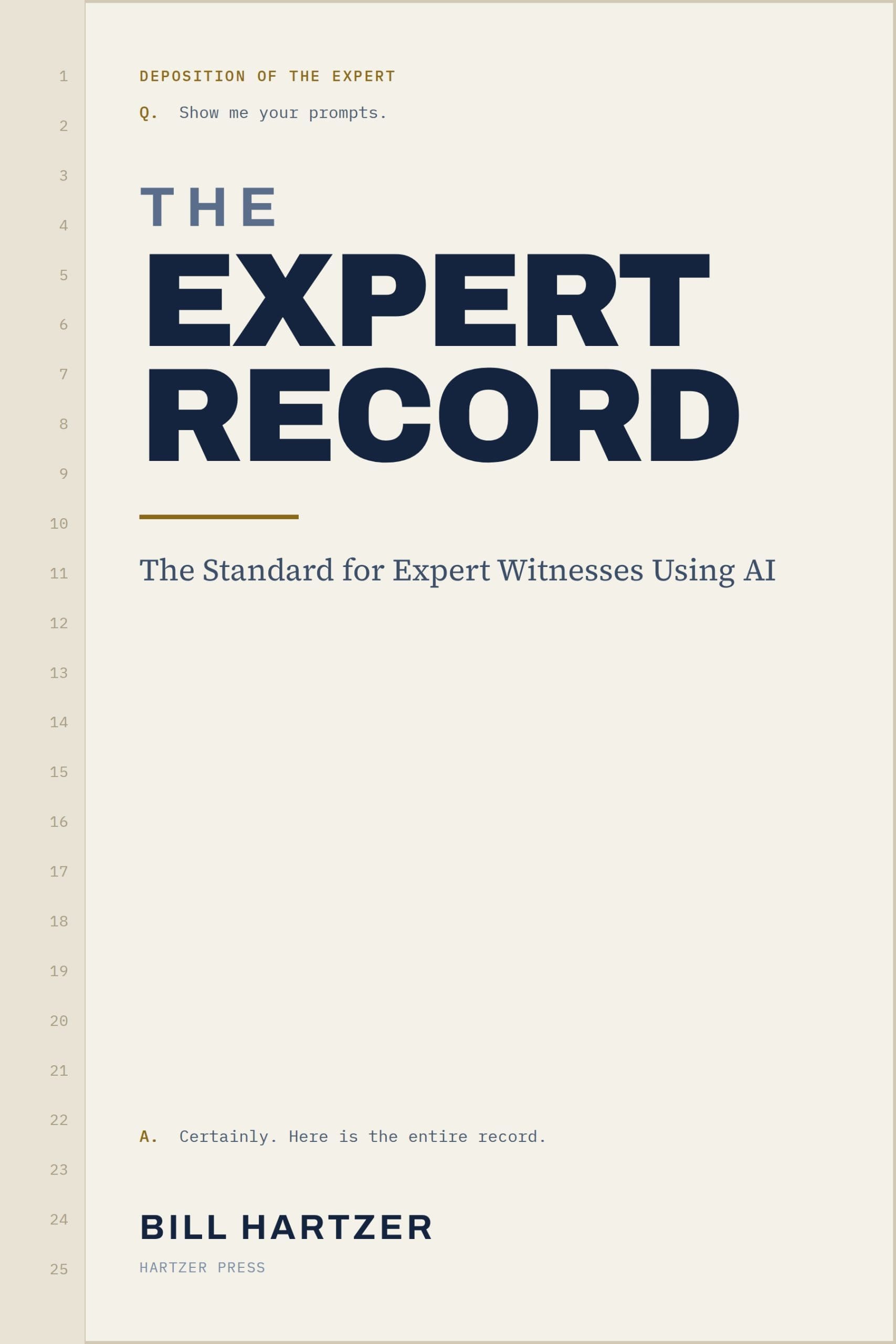 The Expert Record book