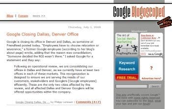 Google closing Dallas office