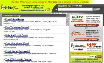 godaddy parked page