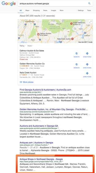 antique auctions northeast georgia