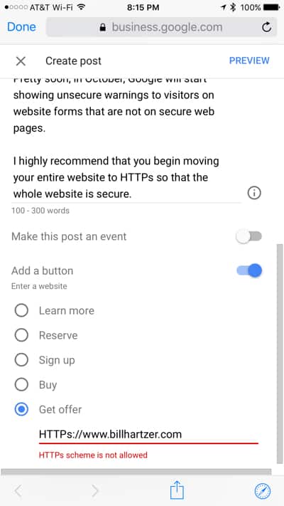 https not allowed