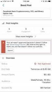 Facebook Bans Cryptocurrency, ICO, and Binary Option Ads