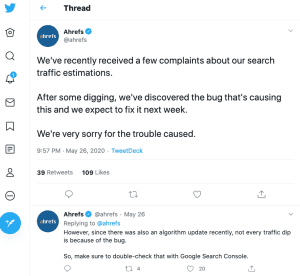 ahrefs tweet